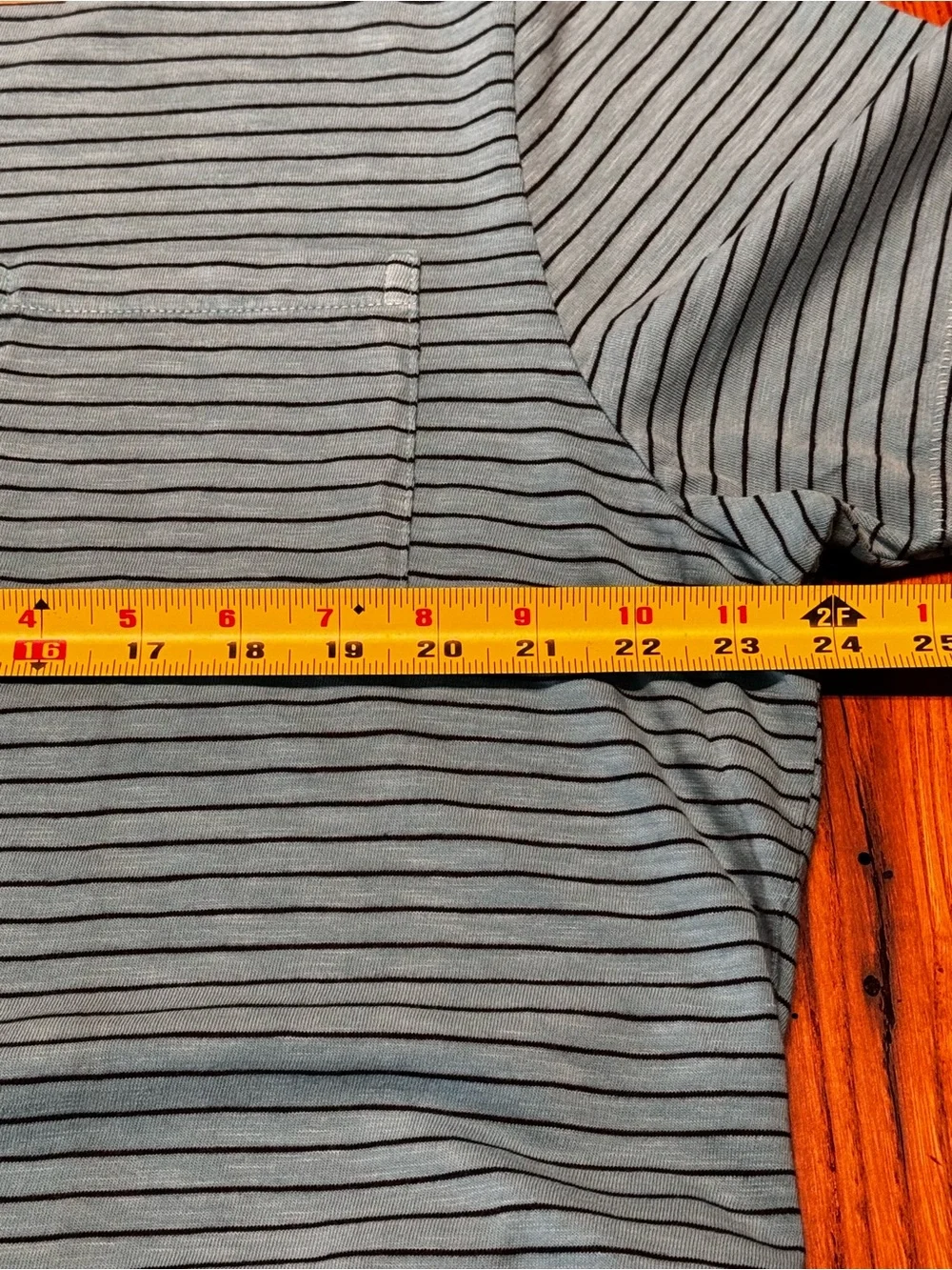 J.Crew Garment-Dyed Striped Pocket Tee – Light Blue/Navy, XL – New w/ Tags